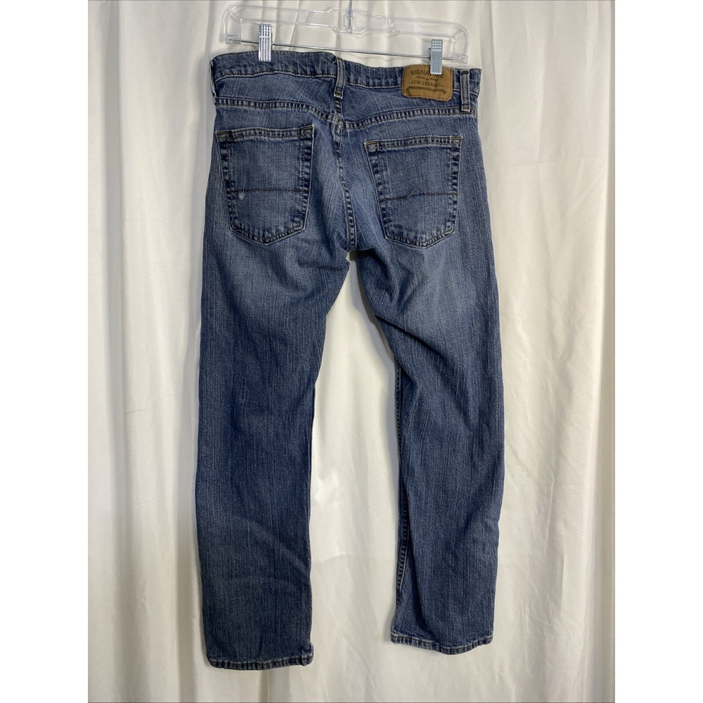 Signature by Levi Strauss Straight Leg Jeans Mens Blue Good Medium Wash Denim‎